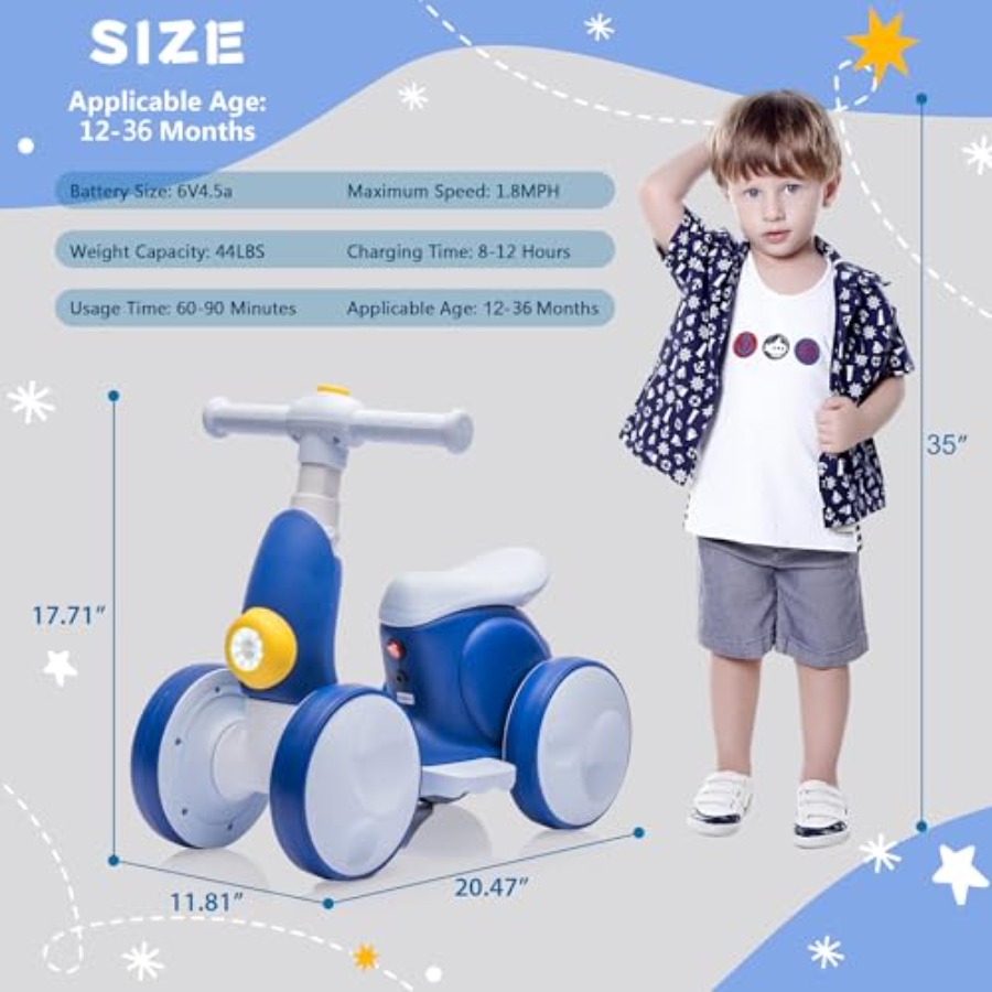 4-in-1 electric toddler balanc - B & J Florist Supply Linwood ulasan dan harga