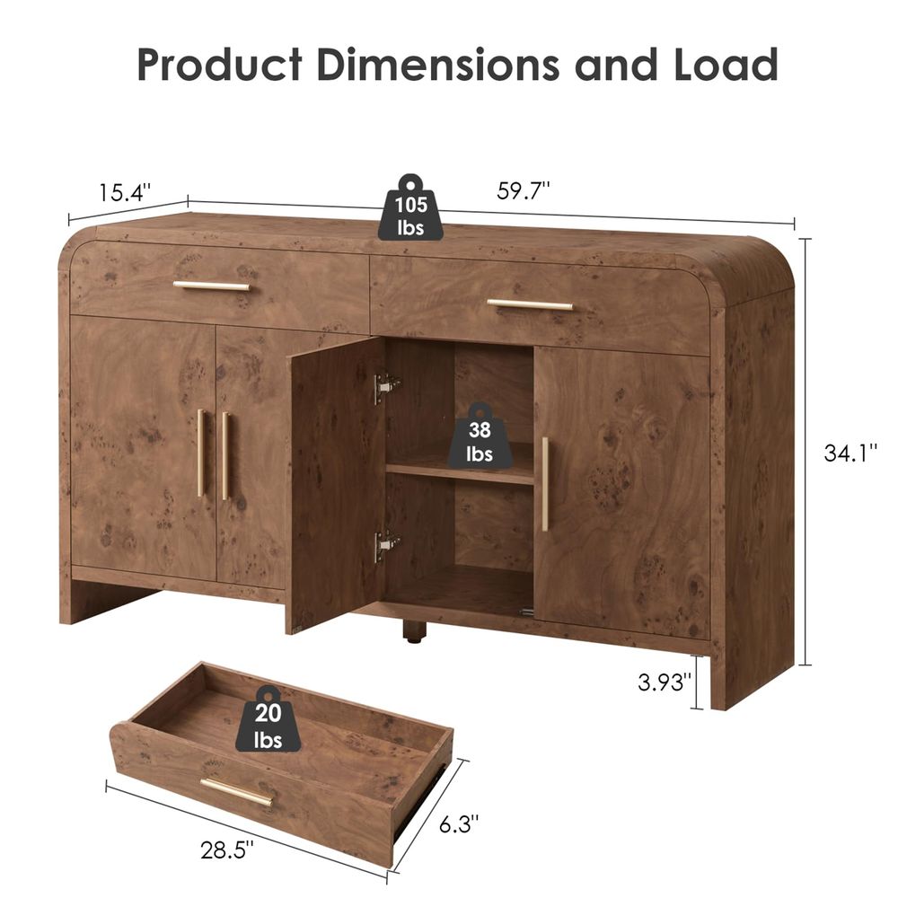 Sideboard Buffet Cabinet with  - B & J Florist Supply Linwood ulasan dan harga